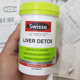 Viên uống hỗ trợ thải độc gan swisse liver detox úc 120 viên