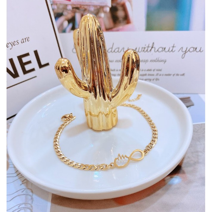 Lắc chân thời trang titan xích nhịp tim vô cực TT6106 | BigBuy360 - bigbuy360.vn