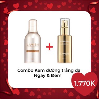 Bộ đôi dưỡng trắng face ngày và đêm Lavish H Baby