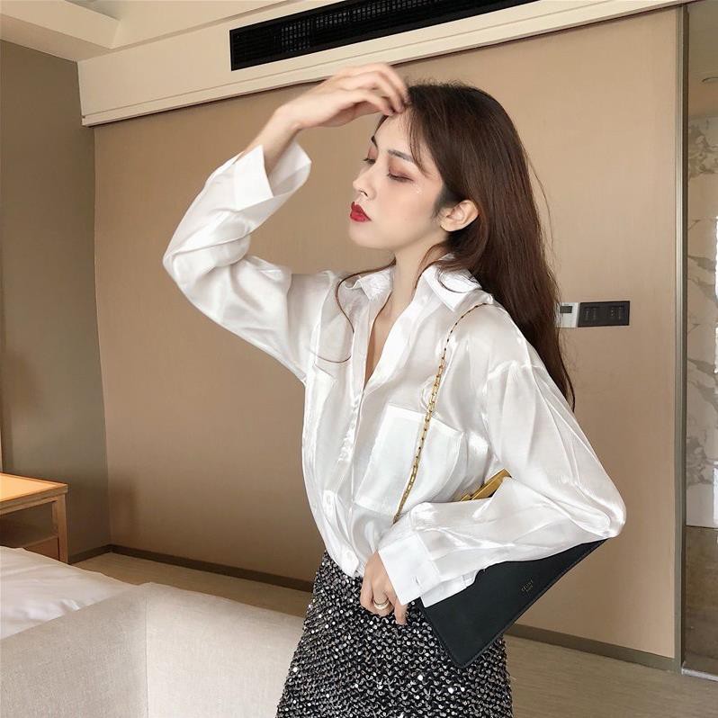 Áo sơ mi nữ bóng