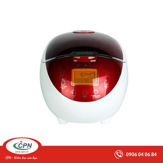Nồi cơm điện tử Cuckoo CR0655F - Hàn Quốc màu trắng đỏ (1.2 lít, 110V)