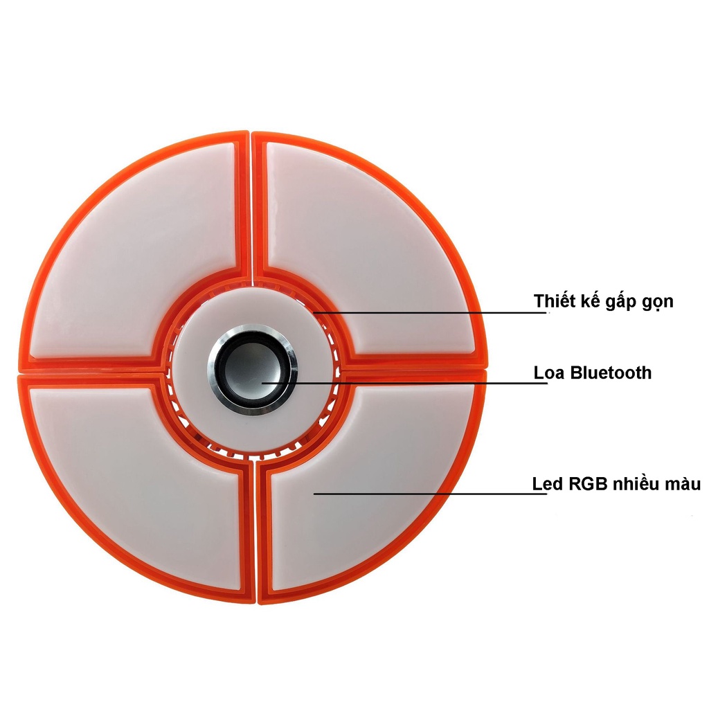 Đèn LED RGB Đổi Màu Kèm Loa Bluetooth Đui Xoáy E27 Có Điều Khiển Tiện Lợi