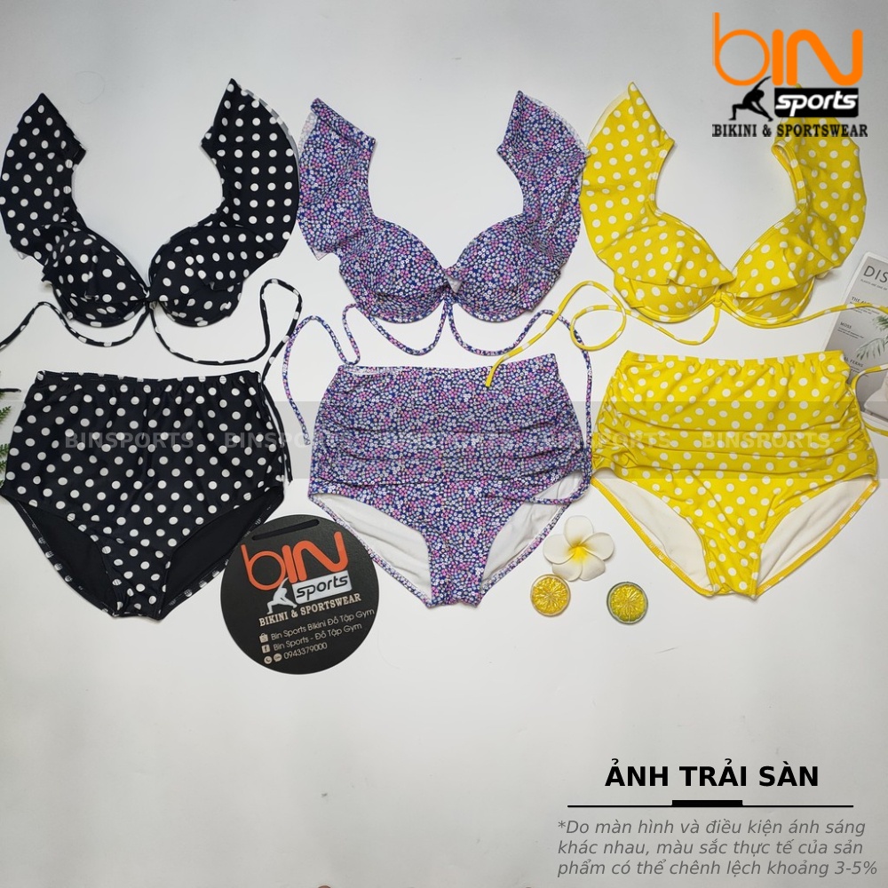 Bikini Nữ Hai Mảnh Cạp Cao Nhiều Màu Bin Sports BHV110