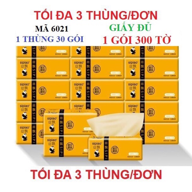 THÙNG 30 GÓI GIẤY ĂN GẤU TRÚC CHÍNH HIỆU SIPIAO - SIÊU GIÁ RẺ