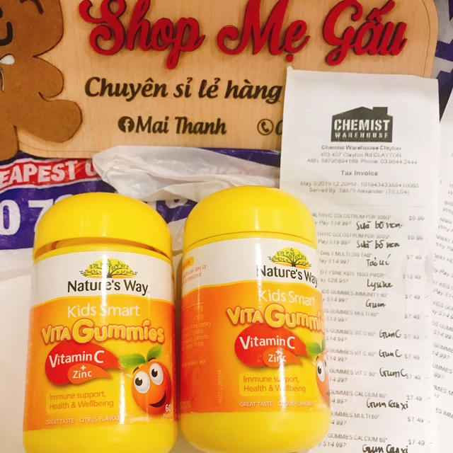 Kẹo gum vitamin C & Znic tăng đề kháng
