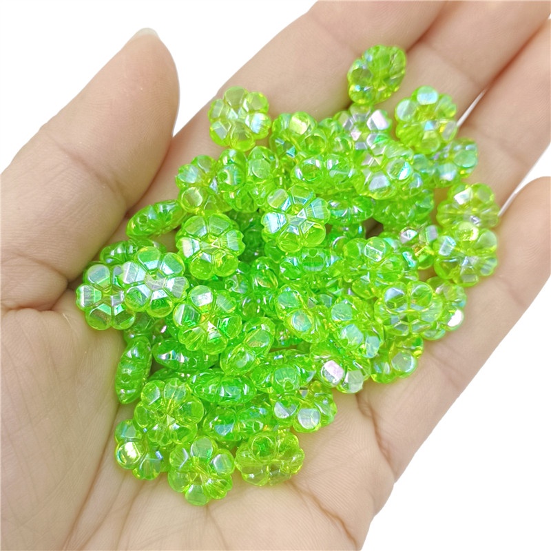 Hạt Xỏ Vòng Tay/Vòng cổ Bằng Acrylic Trong Suốt Nhiều Màu Sắc DIY