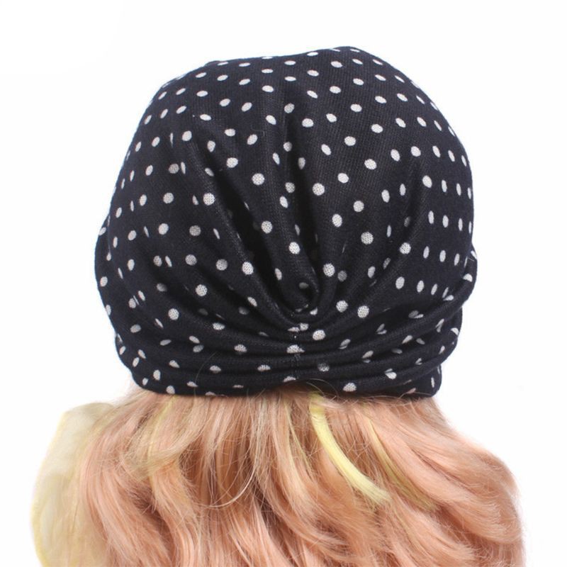 Mũ turban dệt kim họa tiết in hoa đính nơ xinh xắn đáng yêu cho bé