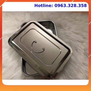 Hộp inox đựng dụng cụ y tế kt 20x30 cm