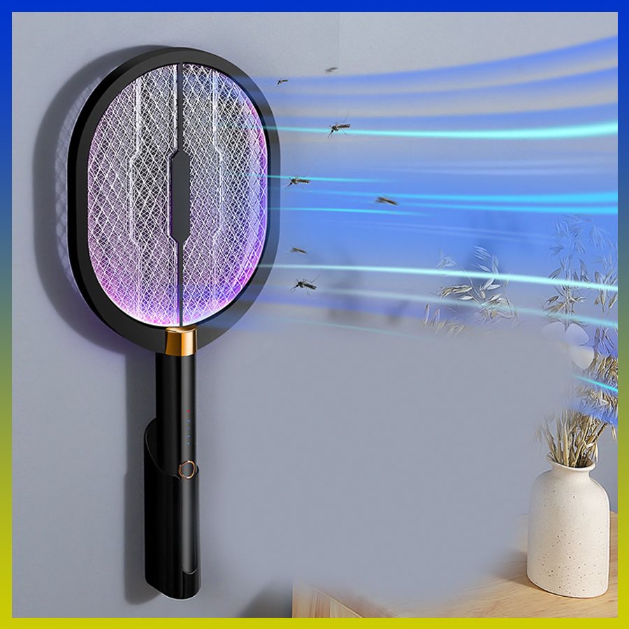 Vợt muỗi  thông minh tự động, Vợt bắt muỗi cao cấp kiêm đèn bắt muỗi tự động sạc tích điện