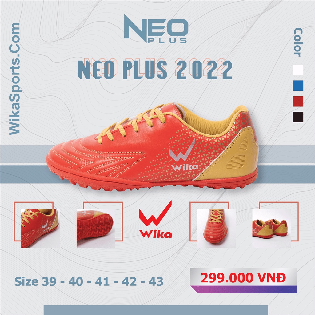 Giày Đá Bóng Wika NEO Plus⚡️𝗞𝗵𝗮̂𝘂 𝗙𝘂𝗹𝗹 Đ𝗲̂́, 𝗧𝗮̣̆𝗻𝗴 𝗧𝘂́𝗶 𝗥𝘂́𝘁, 𝗩𝗼̛́⚡️Bức Tốc Nhanh, Giảm Thiểu Chấn Thương