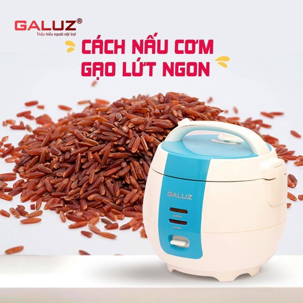 Nồi cơm điện mini Galuz Gr-01 size nhỏ cho 2-3 người với dung tích 1.2 lít công suất 500w