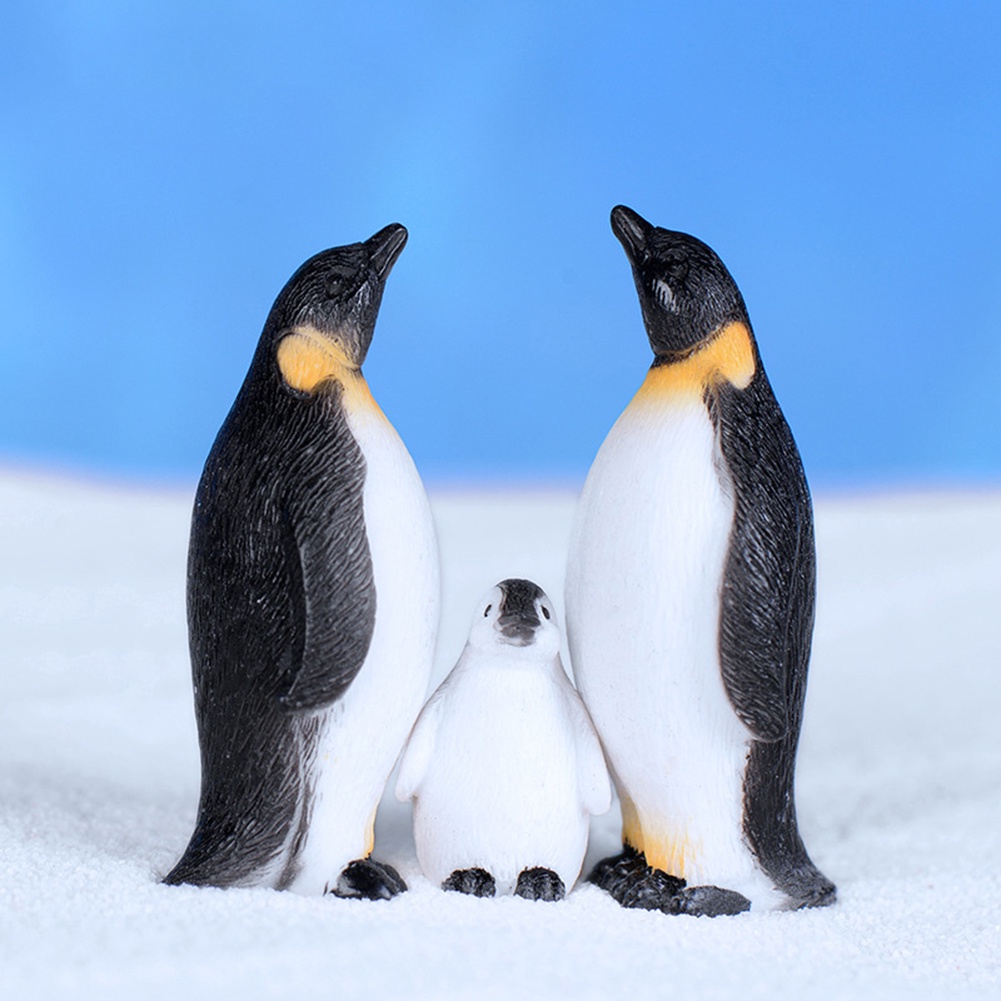 【SPP】4/6Pcs Mini Penguin Sea Lion Snowflake Ornament Fairy Garden Bonsai DIY Decor