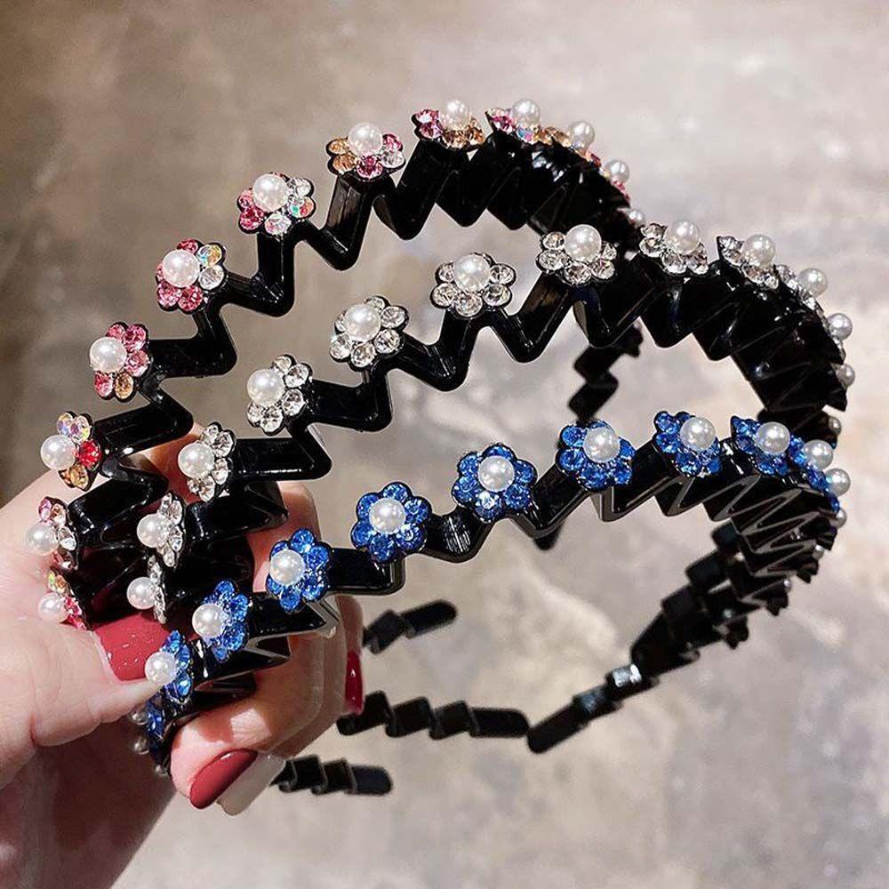 Băng Đô Cài Tóc Răng Cưa Họa Tiết Hoa Thời Trang Cho Nữ