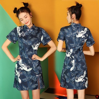 váy sườn xám váy trẻ trung
