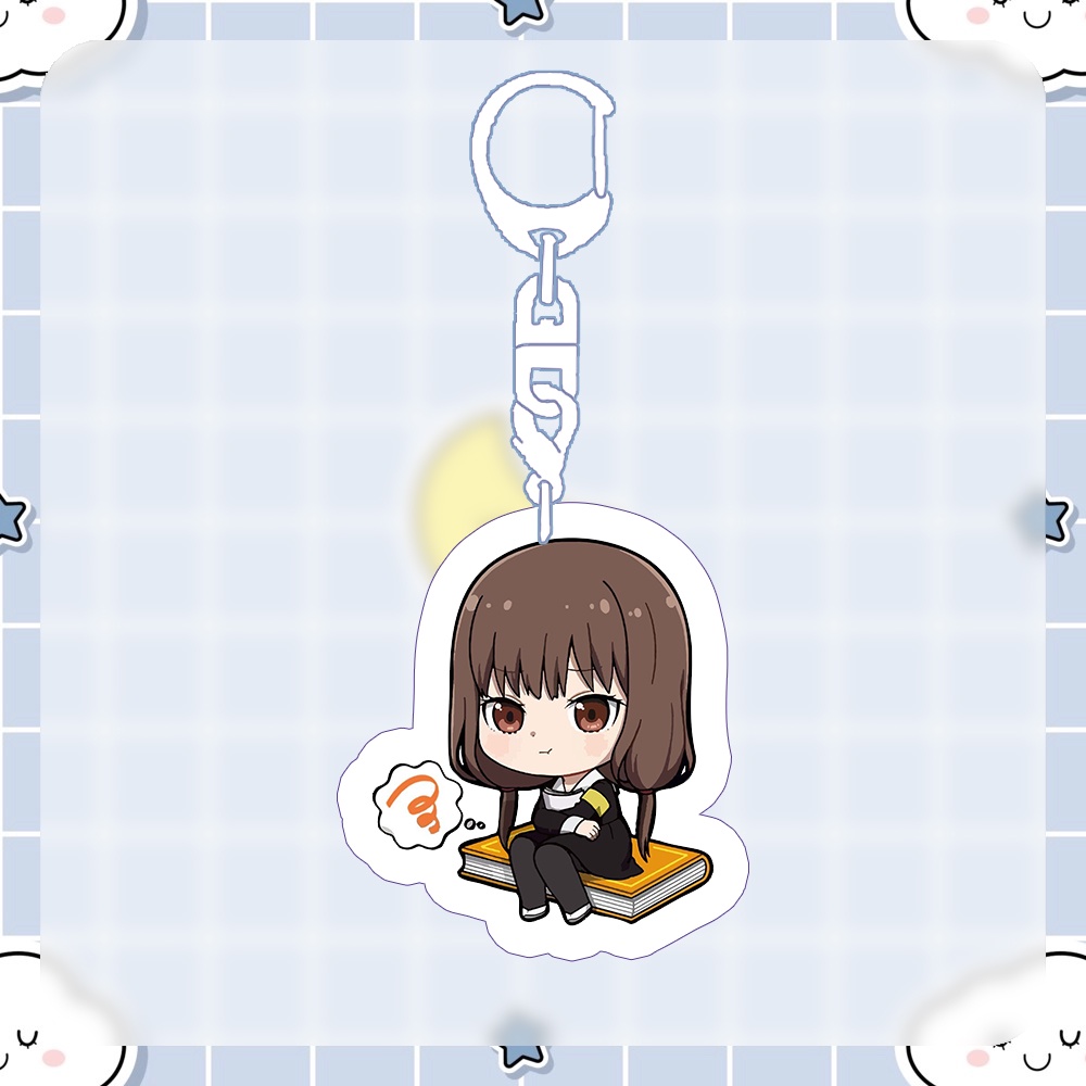 ( NGỒI ) Móc khóa in hình Kaguya-sama LOVE IS WAR anime Cuộc Chiến Tỏ Tình chibi mica trong acrylic