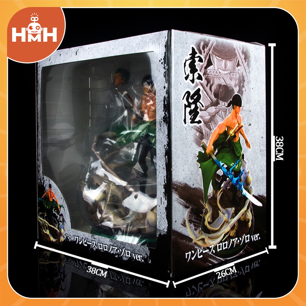 Mô hình One Piece Zoro có đế trưng bày, Figure Nhân vật Roronoa Zoro cao 31cm chất liệu nhựa PVC cao cấp