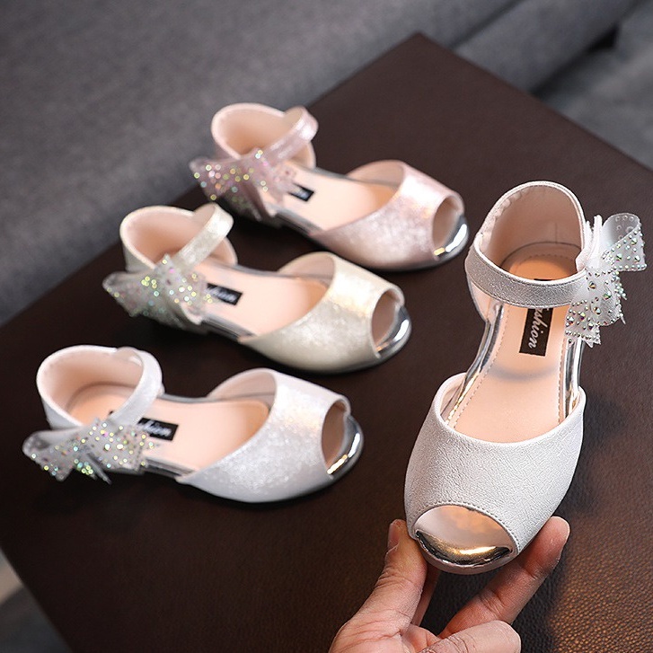 Xăng đan Đế Mềm Đính Nơ Cho Bé Gái