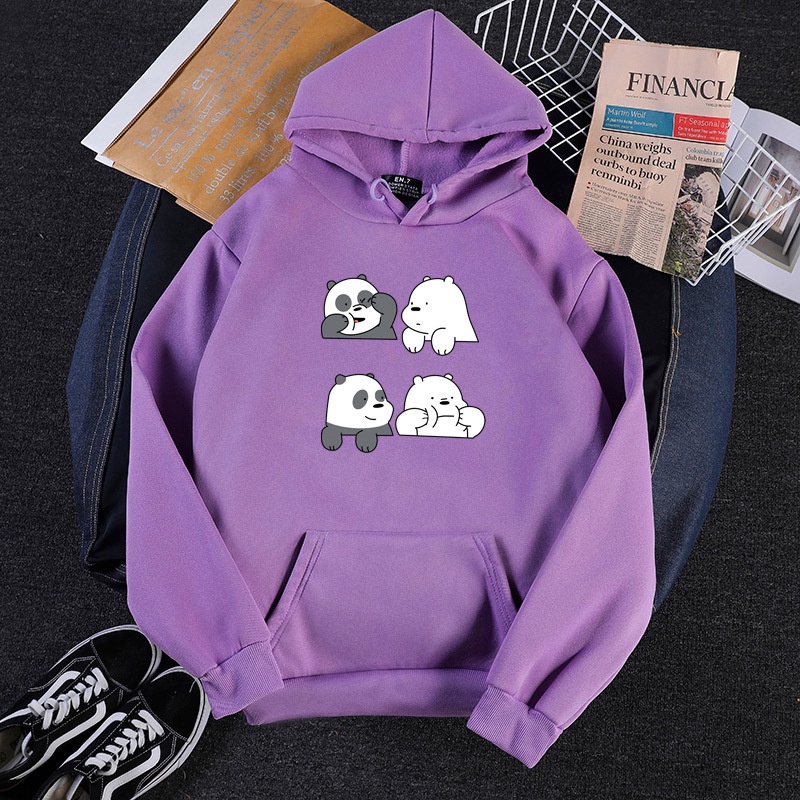 【Hàng Có Sẵn】 Áo Hoodie Ngoại Cỡ In Hình We Bare bears Có Chữ Wurken Wurirate/Windor Wetletle Pull Over Làm Quà Tặng Ngày Của Cha
