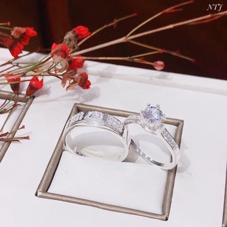 Nhẫn đôi bạc, nhẫn cặp đơn giản