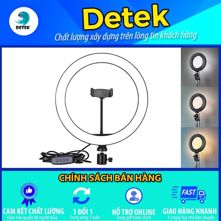 Đèn led livestream 3 chế độ đèn tích hợp giá đỡ điện thoại