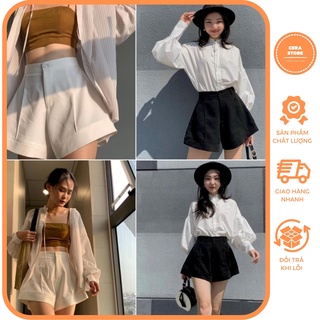  Quần short nữ ống loe quần đùi nữ ống rộng thời trang chất tuyết mưa mềm mịn Quần Đùi Nữ Chất Đẹp- Cerastore 