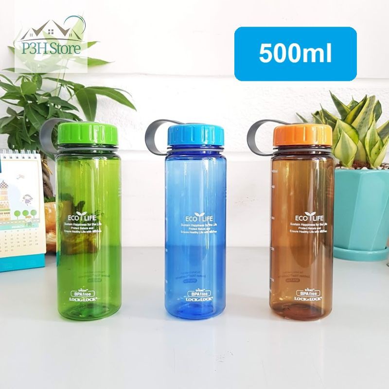 Bình nước cho bé đi học Lock&amp;Lock Eco Life nhựa Tritan dung tích 500ml ABF613