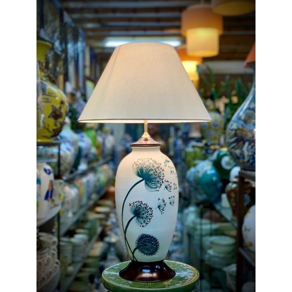ĐÈN NGỦ NGHỆ THUẬT BÁT TRÀNG VẼ TAY.