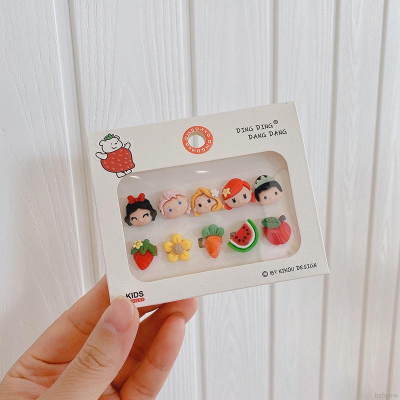 Set 10 Kẹp Tóc Hình Động Vật Dễ Thương Cho Bé Gái