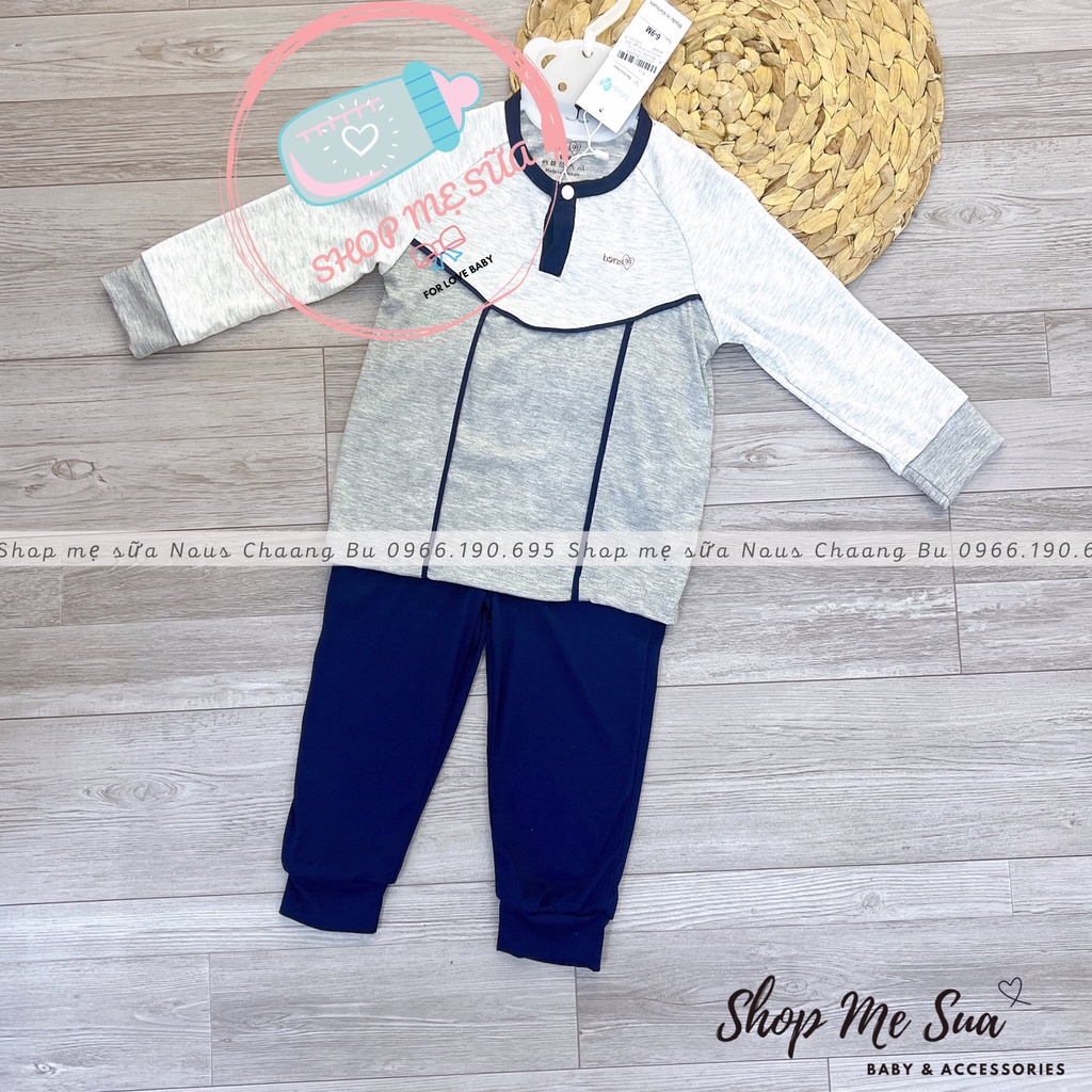 Bons99 Bộ dài tay chất liệu petit viền size 6-4y