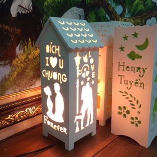 Đèn để bàn khắc chữ theo yêu cầu. Quà sinh nhật tặng chồng, bạn trai độc đáo, ý nghĩa
