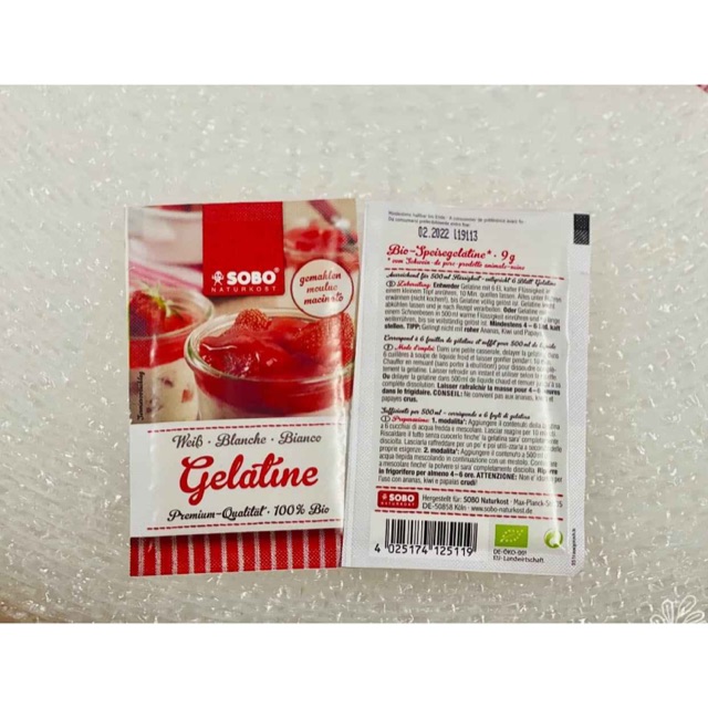 GELATIN HỮU CƠ