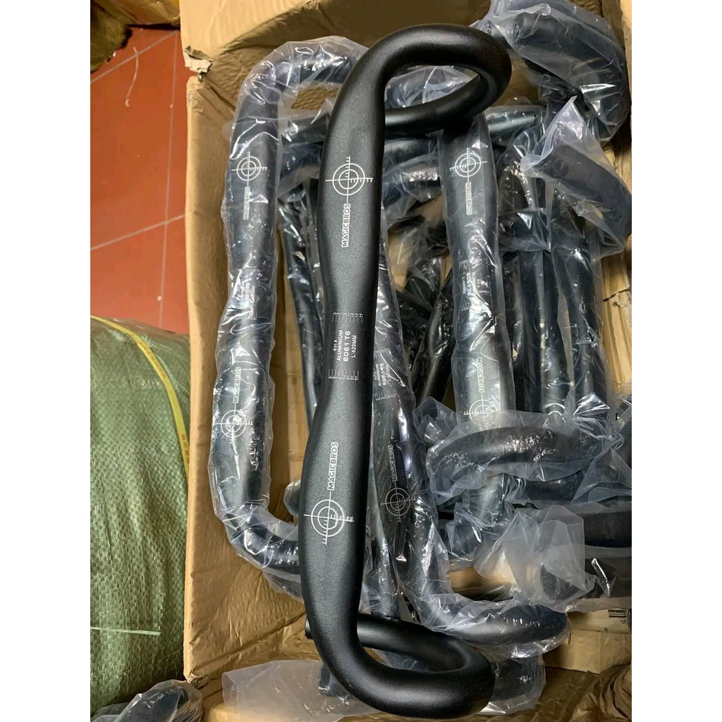 Ghi đông cong Magicbros bằng nhôm cho xe đạp thể thao