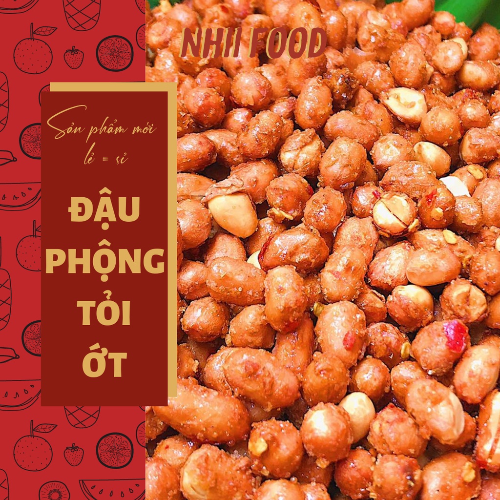 500GR Đậu phộng tỏi ớt loại 1 NHII FOOD thực phẩm sạch nhà làm