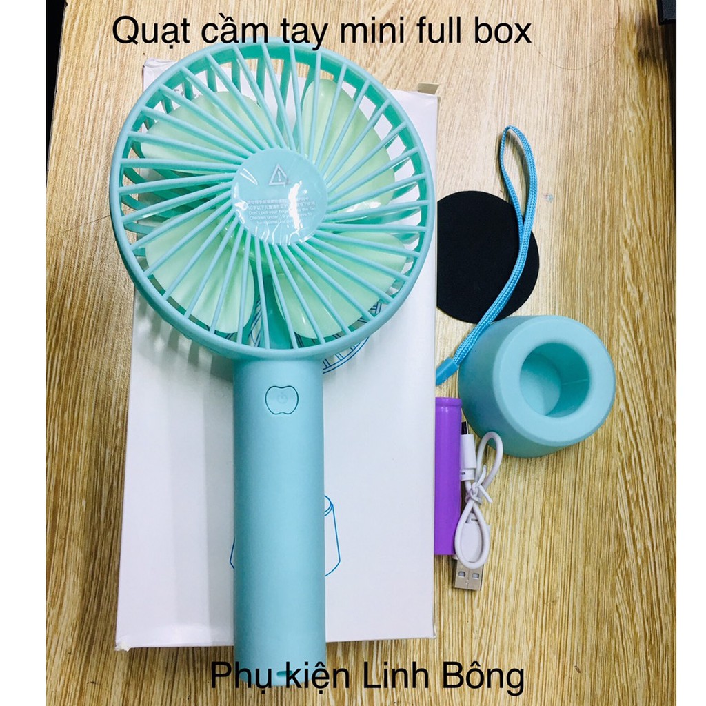 Quạt cầm tay mini ( BÁN LỖ)- 3 chế độ quạt, quạt tích điện tiện lợi, sử dụng mọi lúc mọi nơi, cầm tay , để bàn