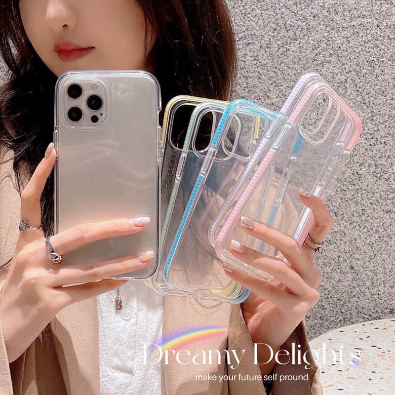 Ốp Điện Thoại TPU Mềm Màu Trong Suốt Chống Sốc Cho iPhone 14 13 12 11 Pro MAX XR XS MAX X SE 2020 8 7 6S Plus