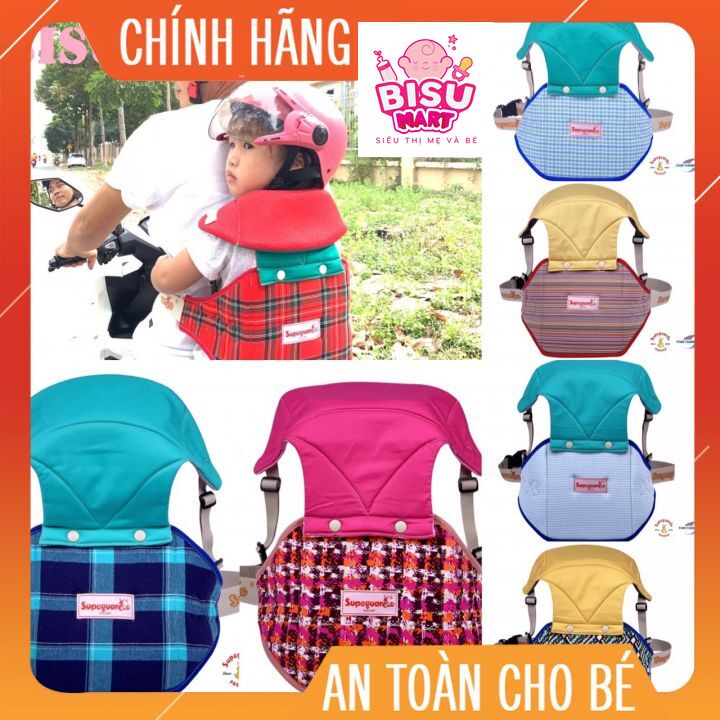 Đai Xe Máy Cho Bé Có Đỡ Cổ Supeguardo-Đai An Toàn KHÔNG LO BÉ NGỦ GẬT