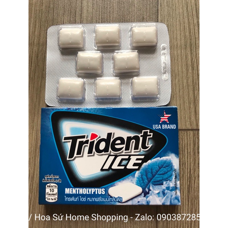 1 LỐC 20 VỈ KẸO CAO SU TRIDENT ICE THÁI LAN