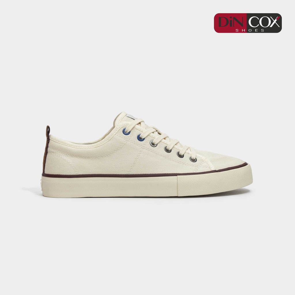 Giày Vải Trắng Nam Cox Shoes C40 White/Red/Black