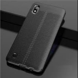 Ốp lưng Silicon giả da Auto focus Galaxy A10 /A10S màu đen