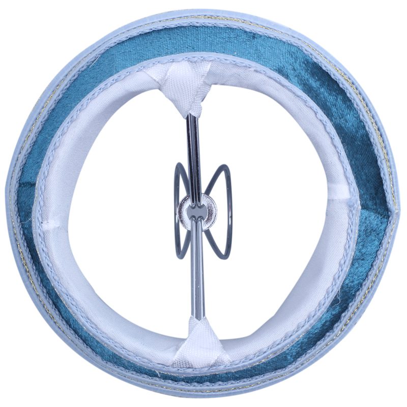 Chụp Đèn Pha Lê E14 Dạng Kẹp Bằng Vải Nỉ Màu Xanh Dương Phong Cách Châu Âu Hiện Đại