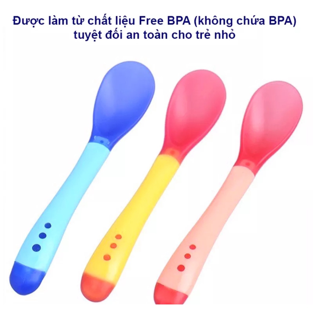 Thìa,muỗng báo nóng silicon cho bé tiện ích