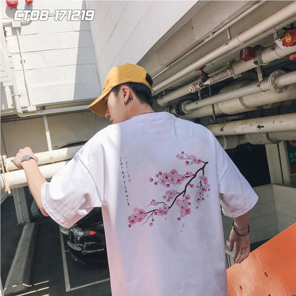 Áo Thun Hoa Anh Đào Nhật Bản Sakura Chữ Nhật CT08-171219