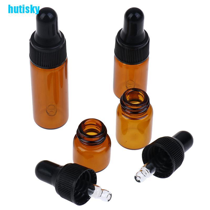 hutisky 10pcs Essential Oil Dropper Glass bottles 1ml 2ml 3ml 5ml vegetable oil Essence KUI