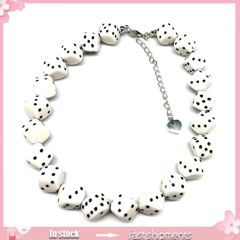 Vòng cổ hạt xúc xắc may mắn vui nhộn nhiều màu sắc cho nữ