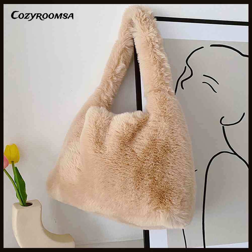 Túi Xách Lông Nhung Mềm Mại Thời Trang Thu Đông Dành Cho Nữ