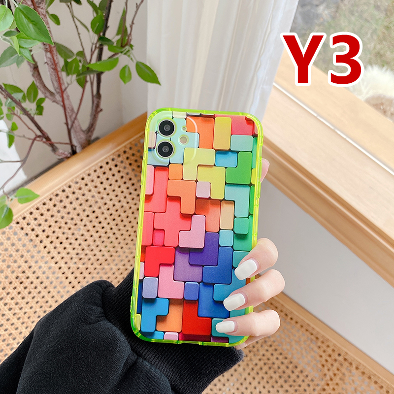 Ốp điện thoại mềm họa tiết xếp gạch Tetris cho iPhone 12 11 Pro Max 7 8 Plus XR X XS MAX SE 2020