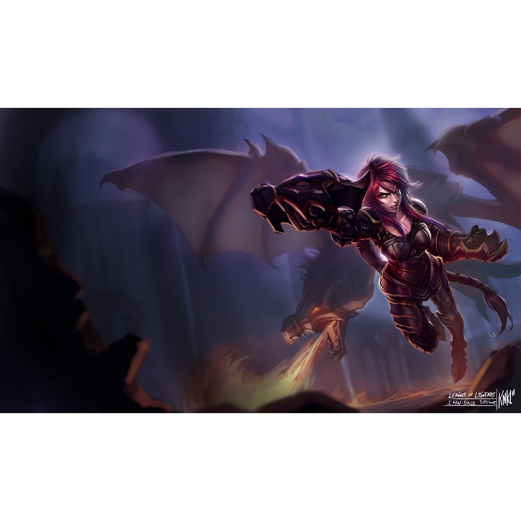 Poster A3, A4, A5 dán tường League of Legends, decal trang trí có keo SHYVANA - Mẫu 1, nhận in theo yêu cầu