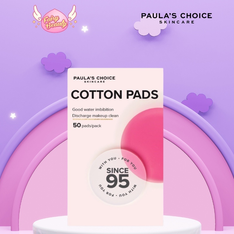 [PAULA'S CHOICE] Hộp Bông Tẩy Trang Paula's Choice Thiên Nhiên 50 miếng (Hộp)