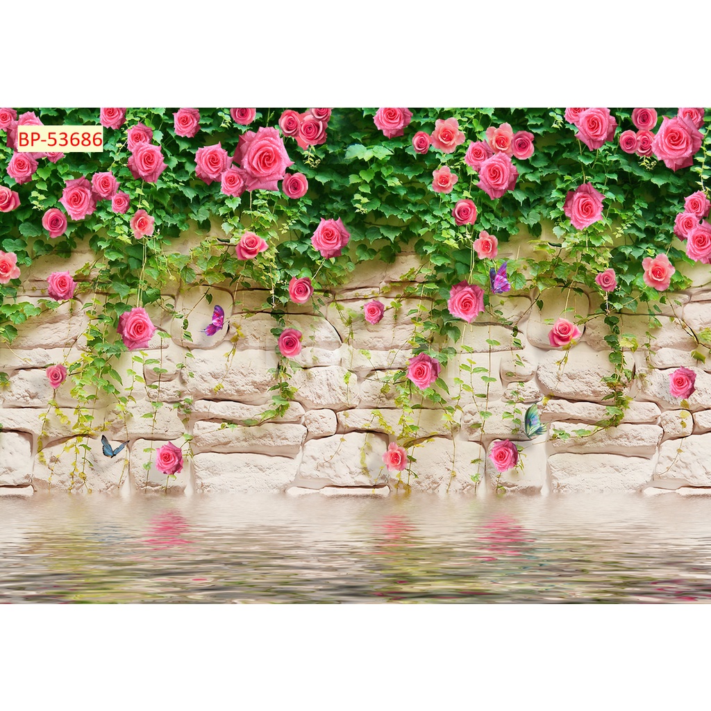 ranh Dán Hoa Dây Leo Màu Hồng,Màu Tím, Màu Trắng