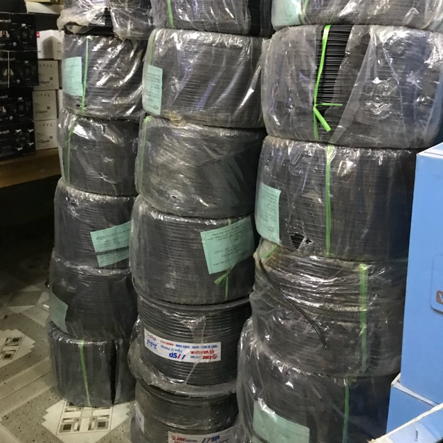 Dây điện thoại VNPT cuộn 500m bọc bạc có dây co gia cường